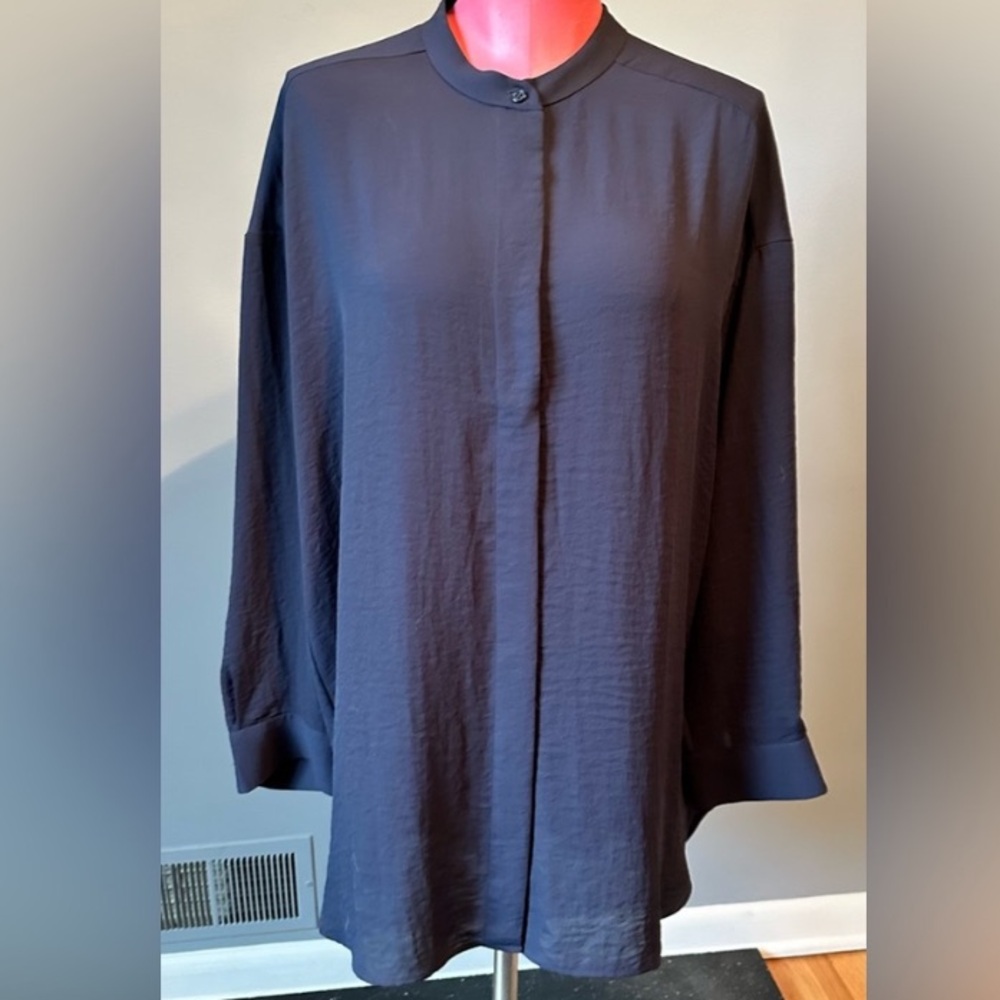 Navy Button Down Tunic - image 1